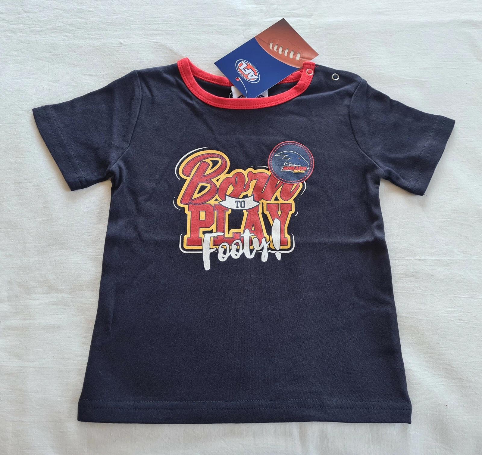 

Adelaide Crows AFL AF9165 S20 Babies Infant Short Sleeve T Shirt Size 1 New M