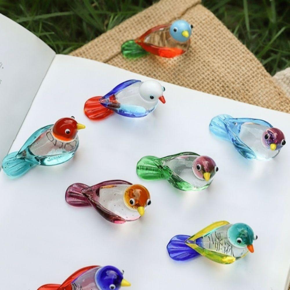 Handmade Glass Bird Figurine Mini Decorative Figurine New Animal Statue