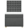 Maison Exclusive - Sommier à lattes de lit avec matelas Gris foncé 80x200 cm Tissu