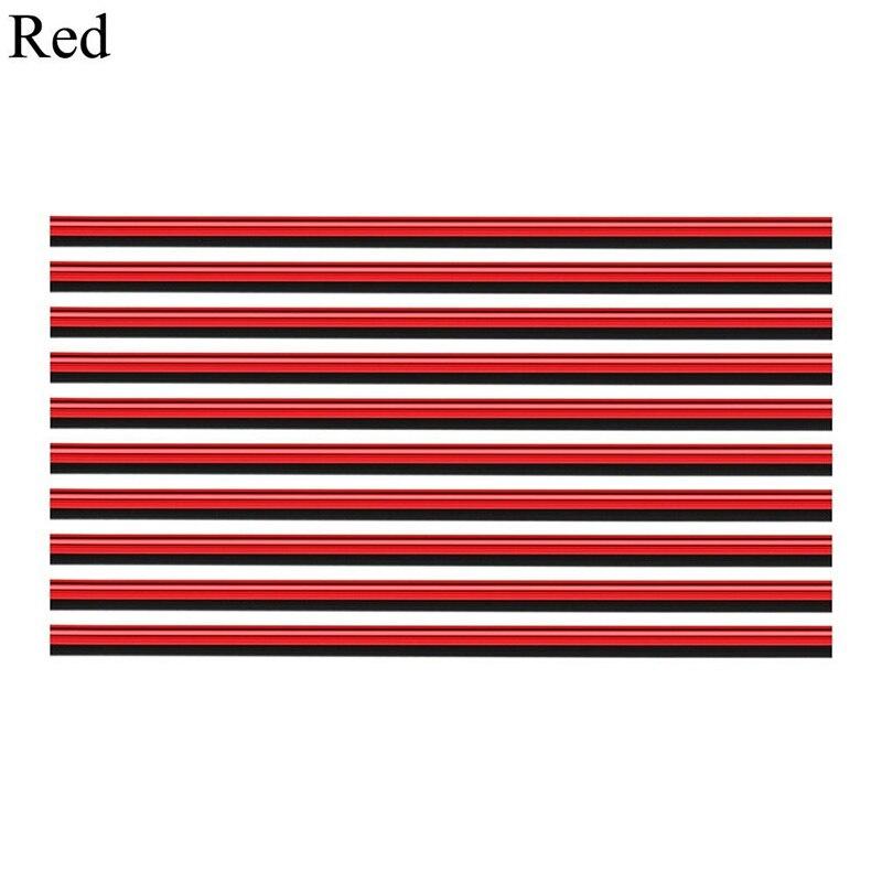 10pcs/set Car Styling Mouldings 20cm Interior Air Vent Grille Switch Rim Trim Outlet Scratch Guard Protector Car Styling Strip