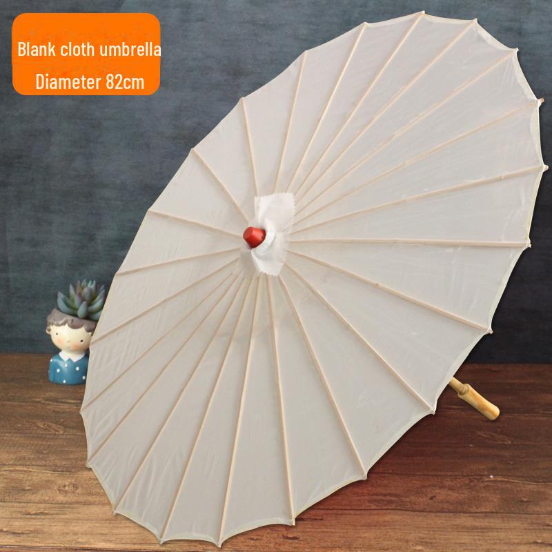 DIY Handbemaltes Weißes Ölpapier Schirm-Set für Kinder - Bastelprojekt im antiken Stil für den Kindergarten