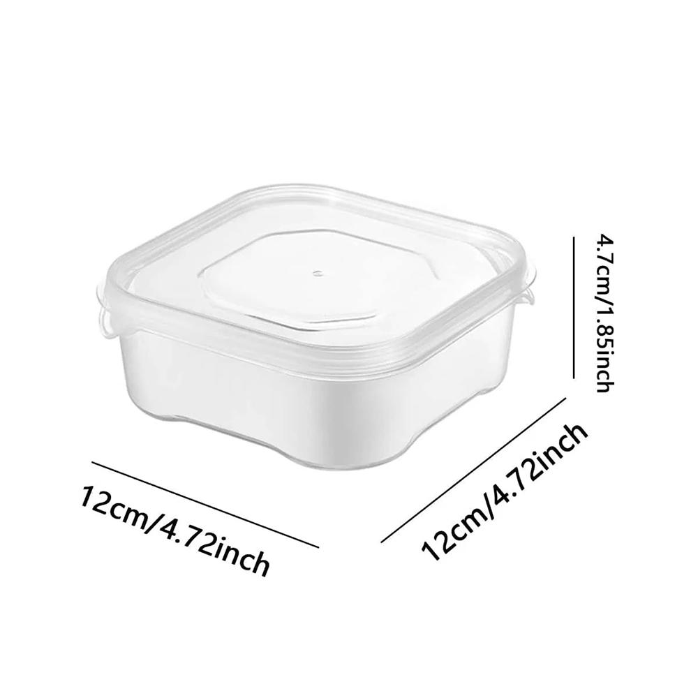 Kjøleskap Frossen Kjøttboks Matoppbevaringsboks Gjennomsiktig Fryse Kjøtt Grønnsak Friskholdingsbeholder med Lokk