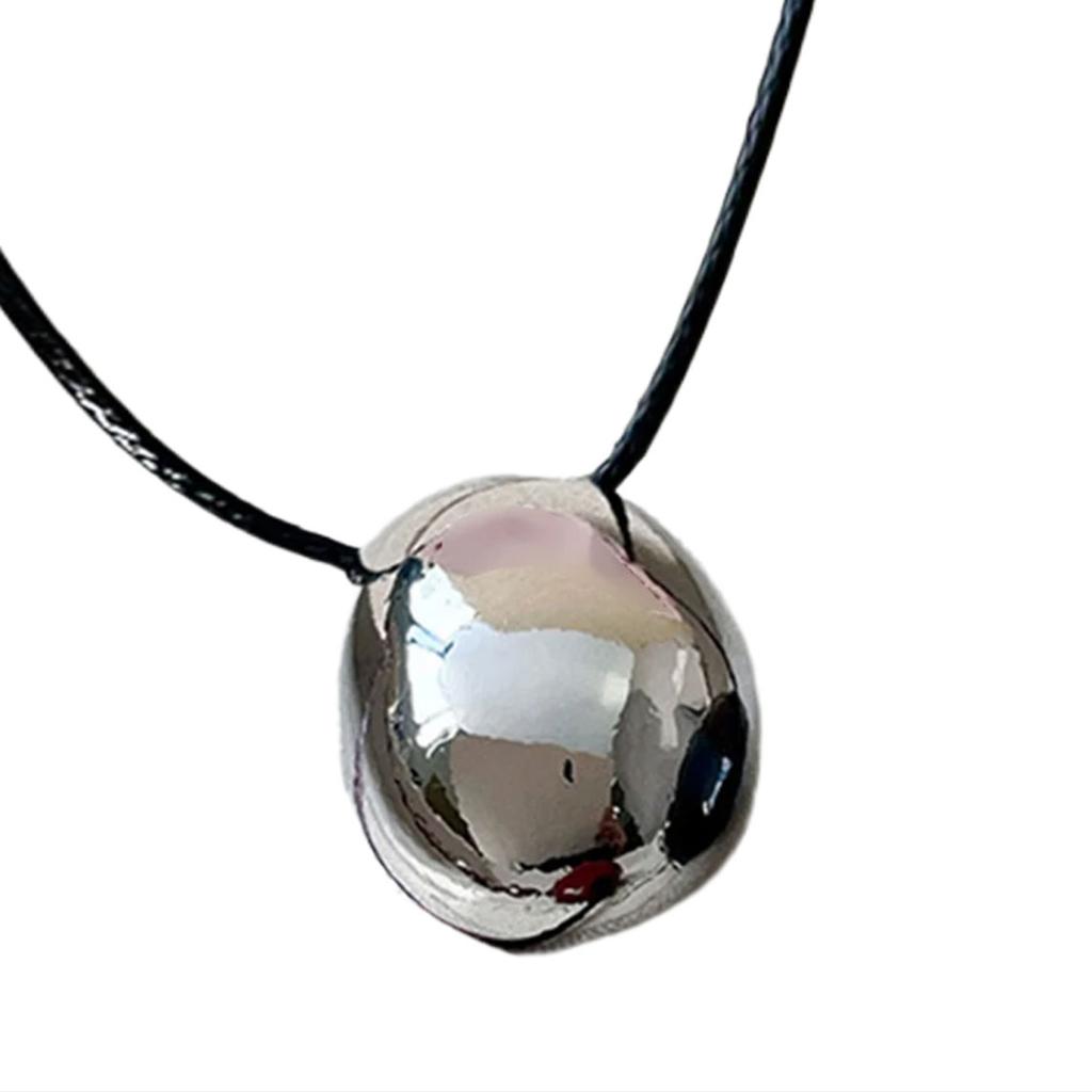 Oval Pendant Necklace Fashion Necklace Colorful Pendant Necklace Neck Jewelry for Daily Commute and Various Outfits