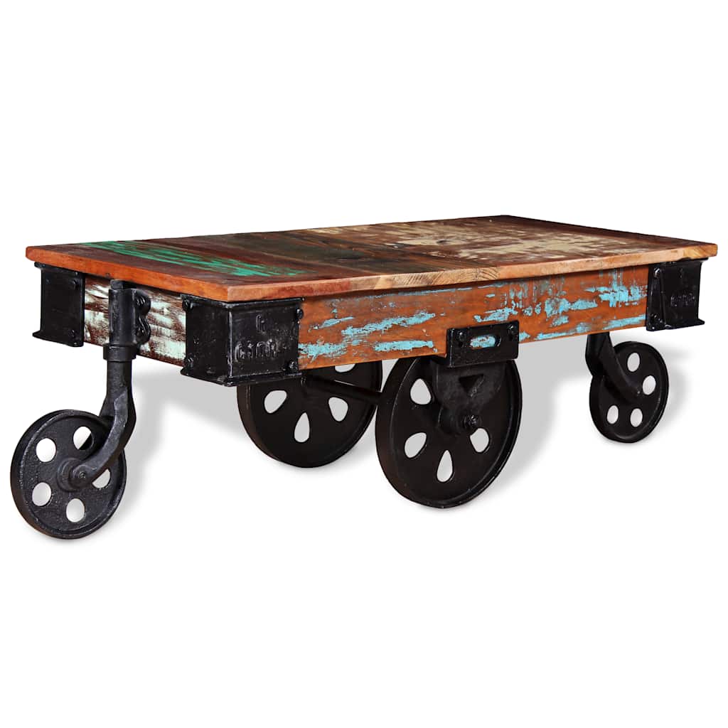 Coffee Table Reclaimed Wood 90x45x35 Cm