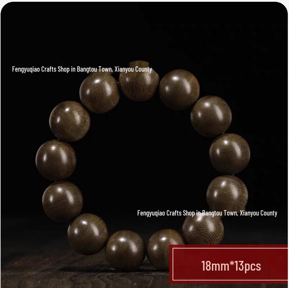 Natural Kalimantan Agarwood 108-Bead Bracelet for Men and Women