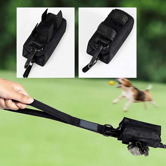 Waste Bag Dispenser Zipper Closure Compact Size Waterproof Large Capacity Hook Design