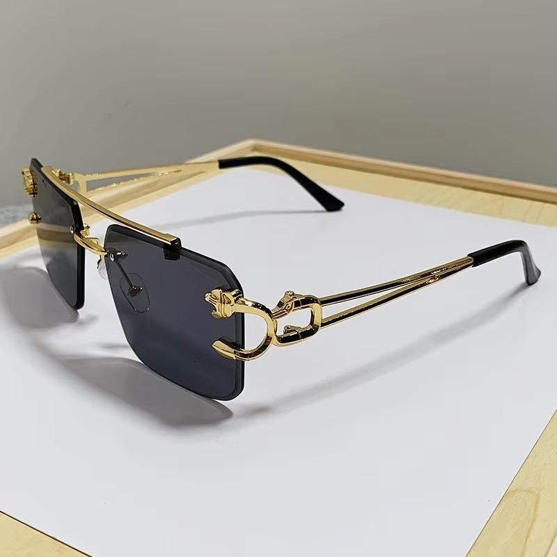 Vintage okulary przeciwsłoneczne bez oprawek mężczyźni kobiety moda ponadgabarytowe kwadratowe odcienie okulary nowe podwójne mostki gradientowe okulary przeciwsłoneczne UV400