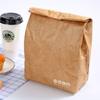 Foldable Leakproof Waterproof Lunch Bag Kraft Paper Bags Tote Canvas Lunch Bag Food Hand Bags