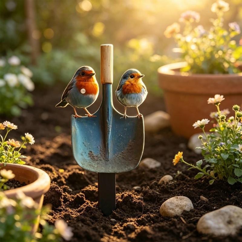 Outdoor Bird Garden Stake Acrylic Yard Piece for Balcony Use and Flower Rows, Flat Home Garden Yard Piece Display