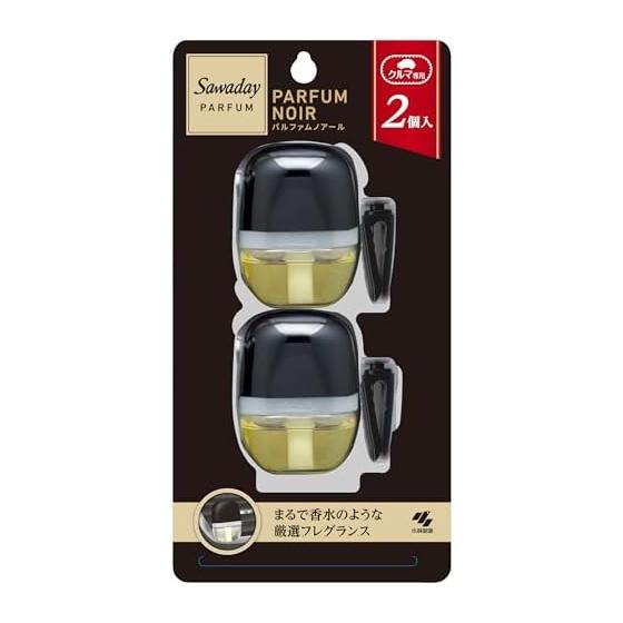 Sawaday Car Parfum Noir Deodorant Air Freshener Clip Type 6ml x 2 Pack