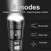Rechargeable LED Flashlight Zoomable Torch with LCD Display 3 Modes Waterproof High Power Hand Light Outdoor Wilderness Camping