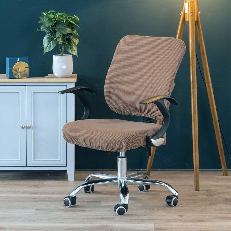 2PCS/Set Seat Cover Dust-Proof Backrest Cover Universal Rotating Chair Removable Elastic Office Chair Cover Split