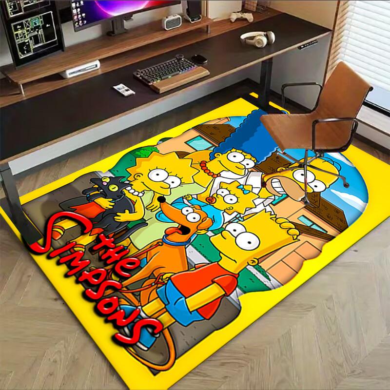 1pc Simpsons Family Adventure Carpet for Playroom Bedroom Living Room Sofa Home Decor,kids Game Area Rug Non-slip Floor Mat Y82654