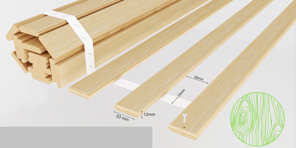 Bettgestell Lattenrost für Matratze 80x200 cm 18 Flachlatten 250 kg Stabil