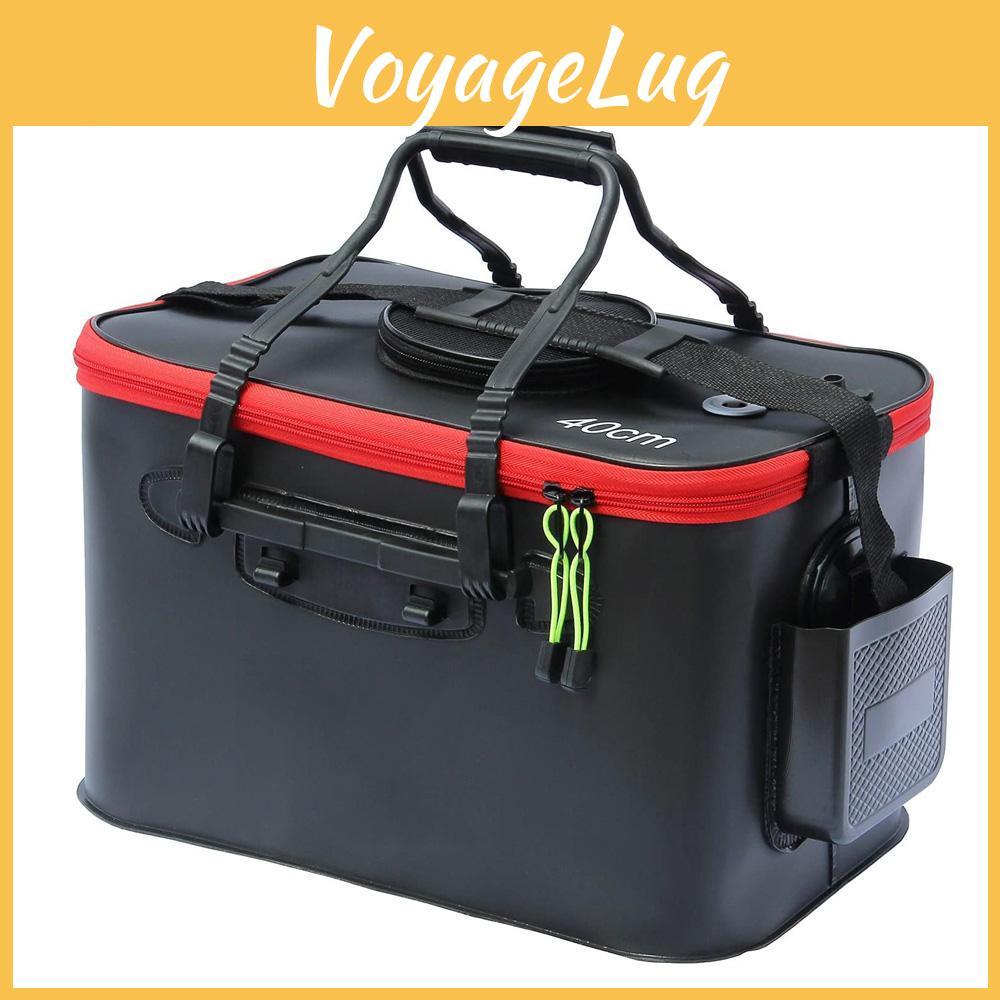 Eva Thicken Portable Waterproof Zipper Fishing Box Portable Folding Bag For Live Fish Bucket Fishing Tackle With Shoulder Strap