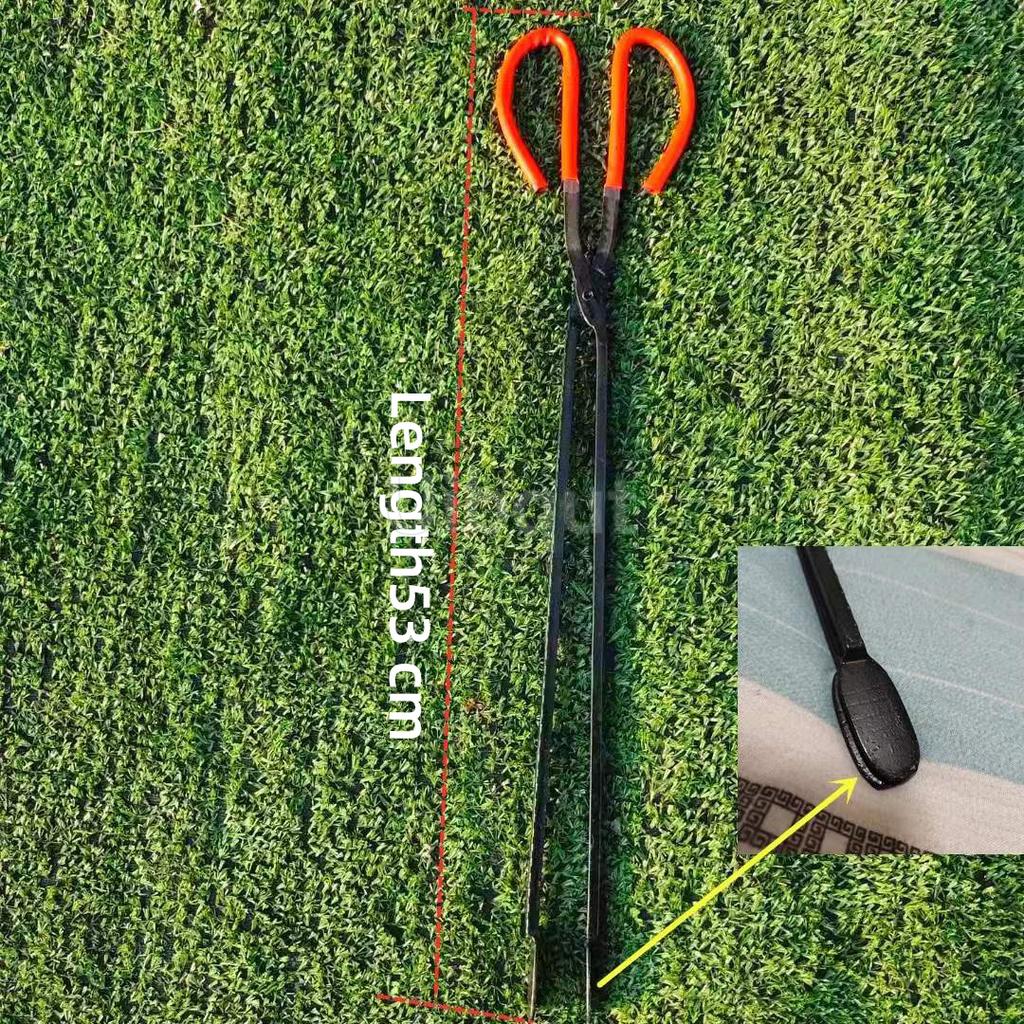 Stainless Steel Fire Tongs Coal Grabber Trash Picker Household Vintage Extended Kitchen Coal Grill Tongs Large and Small Sizes