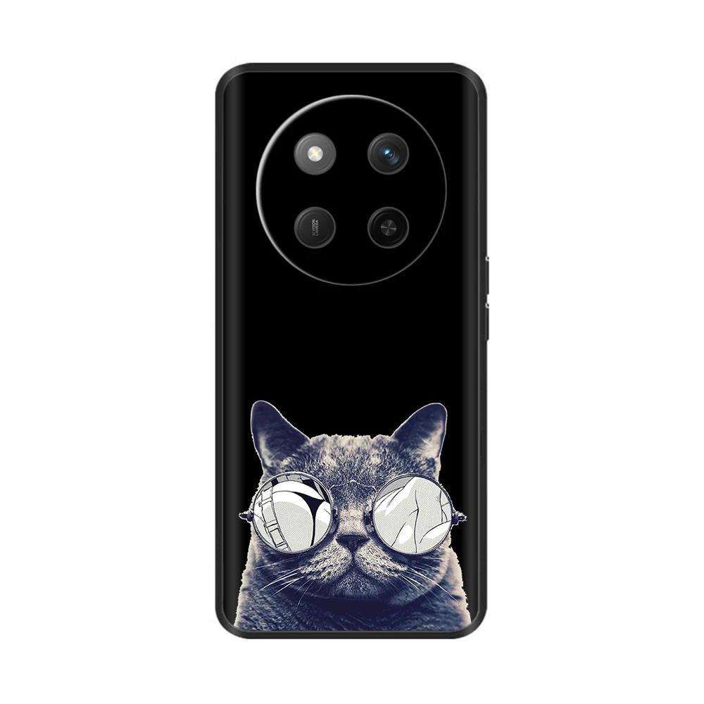 For Honor X60 5G Case Black Silicone Soft Luxury Phone Back Cover for Huawei Honor X60 Pro Painted Shockproof Shell Cases Para