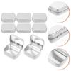 10 Pcs Tin Box Iron Can Small Case Candy Jar Containers with Lids Cookie Organizer Objects Spice Rectangular