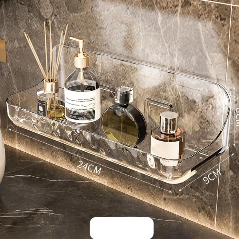 Acrylic Toilet Storage Rack Bathroom Non Perforated Wall Mounted Washbasin Cosmetic Storages Rack Household Bathroom Portable Storage Tool Ya397