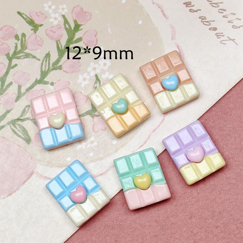 30 Pcs New Cute Cartoon Colorful Heart Shaped Chocolate Resin Scrapbook Diy Jewellery Hairpin Decorate Accessories Craft A109