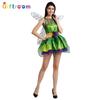 Carnival Western Green Elf Fairy Princess Dress Masquerade Ball Play Stage Play Performance Costume