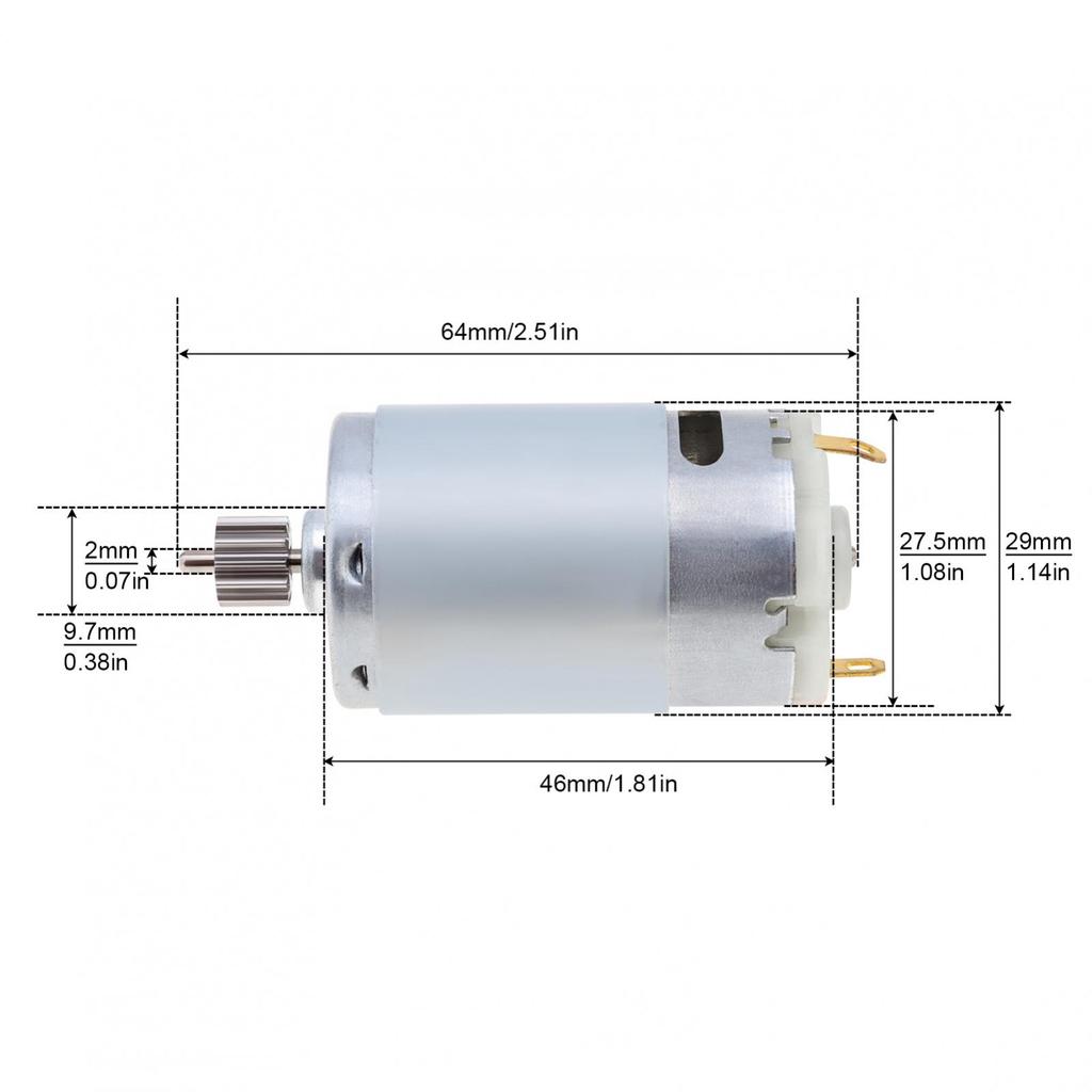 390 DC Motor 12 Teeth 3.7V 3500RPM High Speed Large Torque Mini Motors for Electric Brush / Small Home Appliances