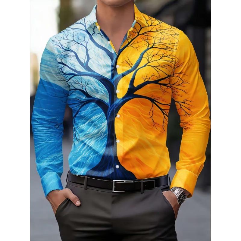 Neues schwarzes Hintergrund 3D rotes Spinnennetz-Aufdruck Herren Langarmshirt trendiger Streetstyle Freizeithemd