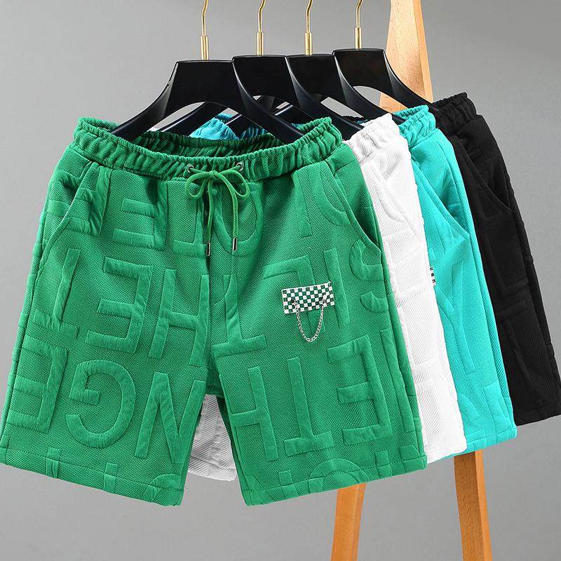 Large Size Fashion Knitted Shorts Men Comfortable Elastic Waist Clothing Male Breathable Short Trousers