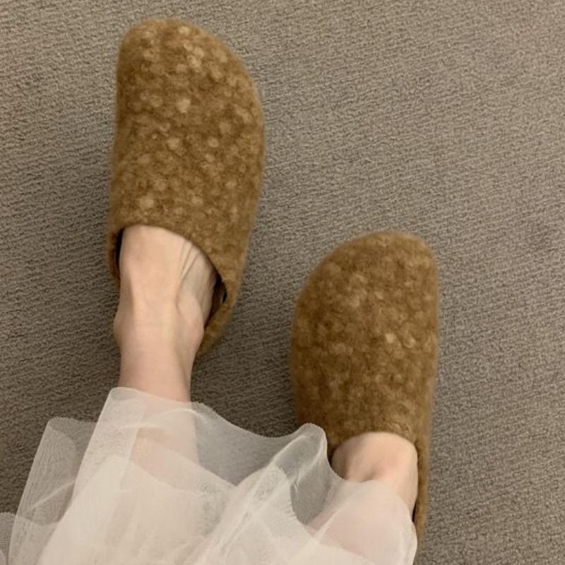 Fashion 2025 New Women Slippers Flats Mules Shoes Suede Casual Fashion Winter Woman Flip Flops Slingback Sneakers Cozy Slides Zapatillas