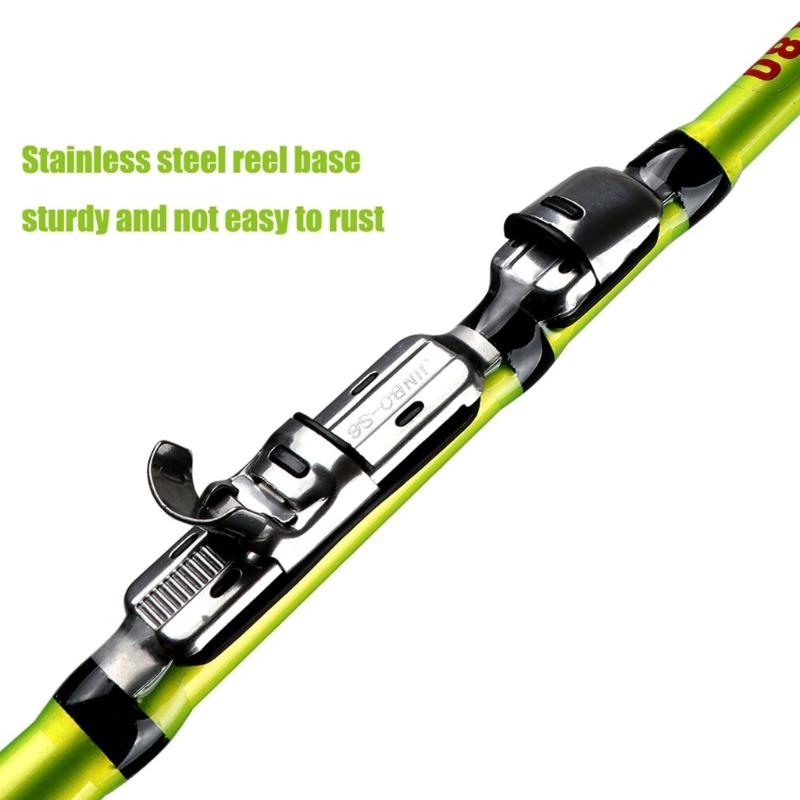 Collapsible Short Section Saltwater Fishing Poles High Strength Carbon Construction Easy Assembly Design