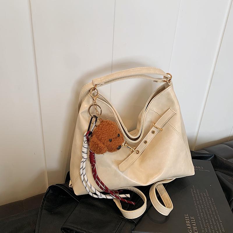 Vintage Shoulder bag for Women Lightweight PU Large Capacity Zipper String  Cute Charm For Daily Use Commute Shopping Handbag