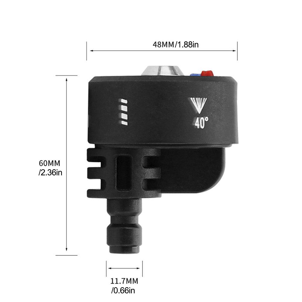 Versatile 6-in-1 Pressure Washer Nozzle Adjustable 3000 PSI Nozzle With 1/4'' Quick Connect Gun Adapter Hoses Car Wash Nozzle