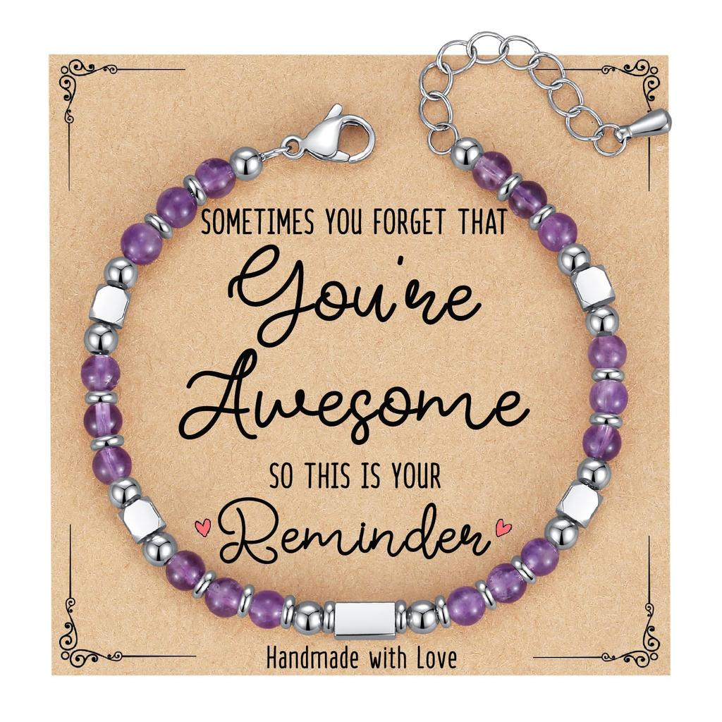 JYL TS Bracelet Letter Heart  Set Stackable Friendship & Personalized Luck