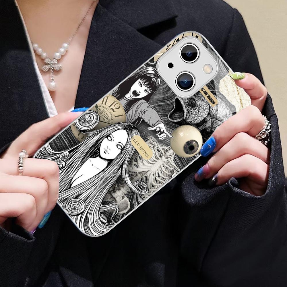 Japan Anime Tomie Kawakami Phone Case For IPhone 14 13 12 Mini 11 Pro XS Max X XR 14 Plus Tempered Glass Cover