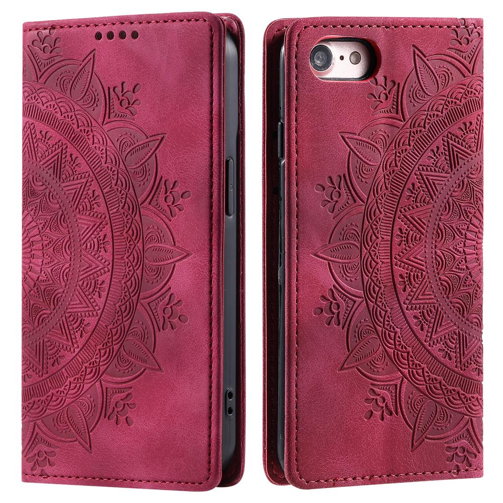 Style-010 For iPhone 16e Case Magnetic Closing Leather Phone Cover Pattern Imprinted