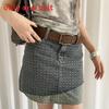 Vintage American Style Womens Pu Leather Belt With Metal Buckle For Casual Denim Wear