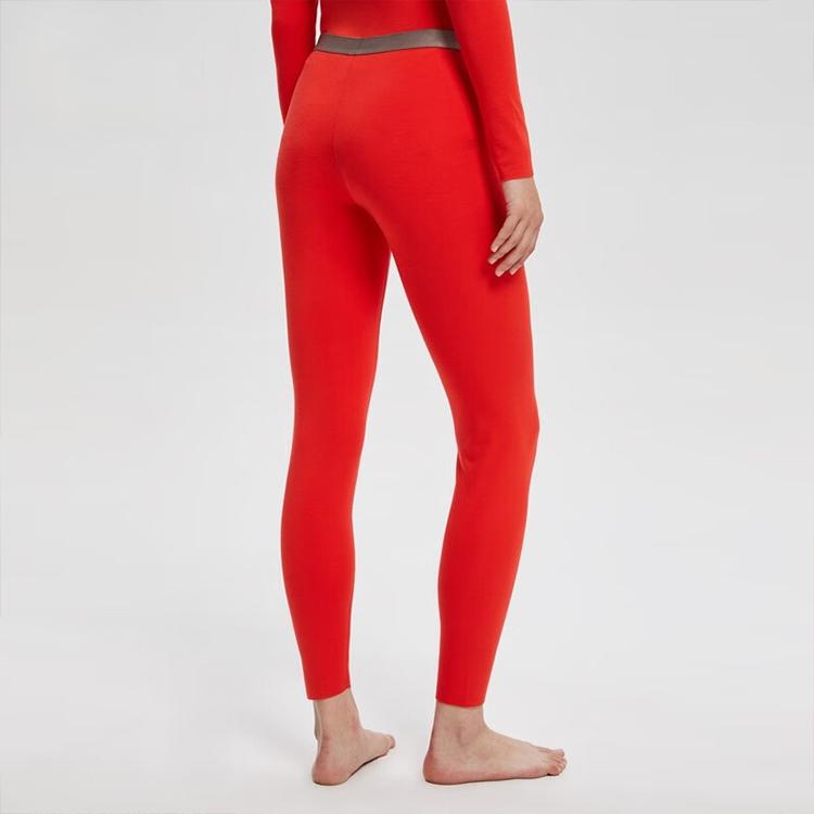 Calvin Klein Antibacterial Anti-Static Thermal Elastic Moisturizing Long Johns Women Underwear Pomegranate-Red AD0004-3RB