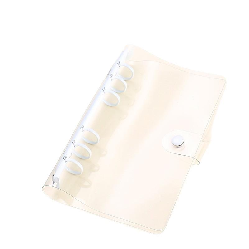 Lightweight Pvc Loose-Leaf Shell 6 Holes A6 Transparent Loose-Leaf Shell, Color Clip, Simple Candy Color Album Shell