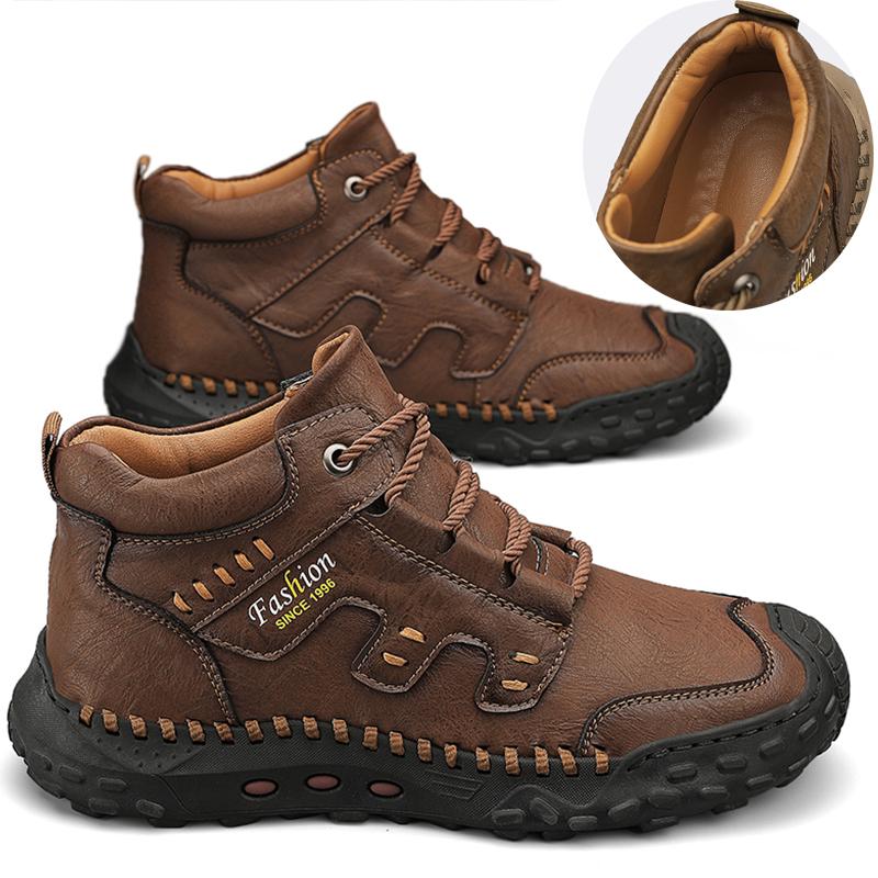 38-48 Осень Зима Мужские Ботинки Ручной Работы Удобные Ботинки Для Мужчин Повседневная Обувь Мокасины Мужская Обувь Инструменты 43 темно-коричневого 3800₽