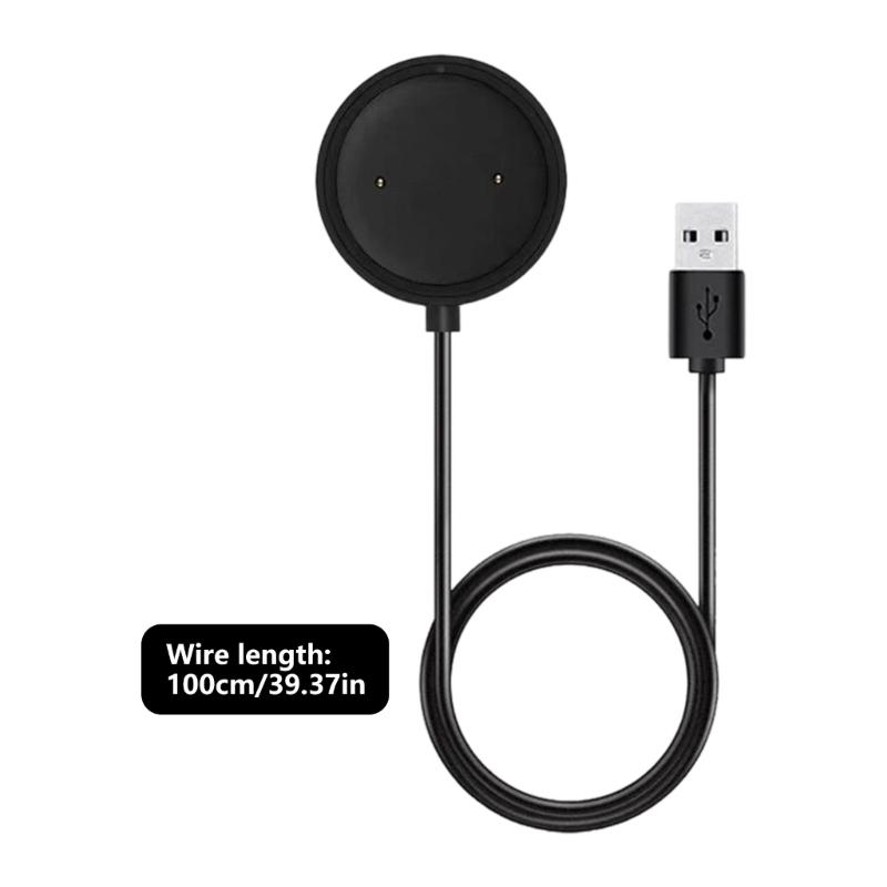 100cm Fast Charging Cord Magnetic USB Power Cable for Color/S6/X1 Smartwatch Lightweight & Portable Design Black