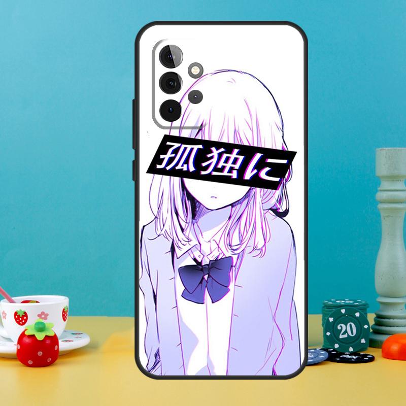 Sad Anime Aesthetic Senpai Case For Samsung Galaxy A15 A16 A05 A26 A36 A56 A52 A53 A33 A13 A34 A54 A14 A35 A55 A22 A32