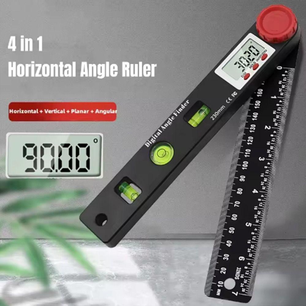 230mm 4 in 1 Digital Angle Finder Digital Display Measuring Angle Ruler Home Diy
