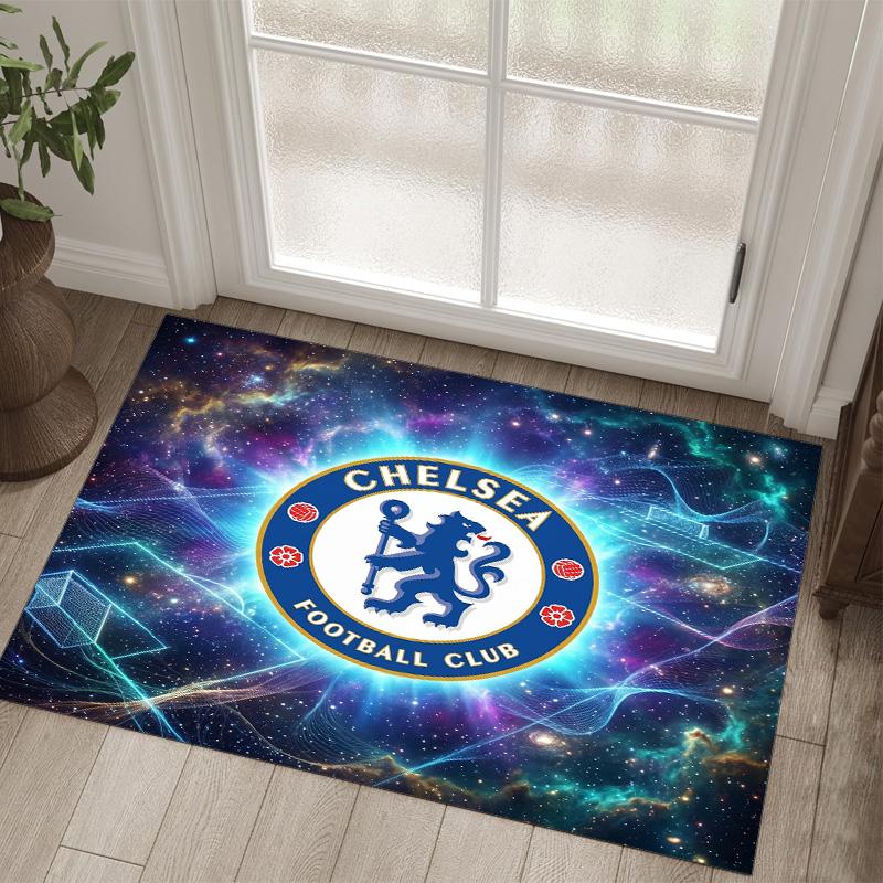 Tappeto in Velluto di Cristallo Design Chelsea FC Accogliente Non?Tappeto Stampato Antiscivolo per Camera da Letto Soggiorno Ingresso