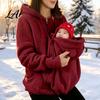 Weicher Damen Hoodie Haustier Tasche Reißverschluss für Damen Katze Hund Trage Tasche Mit Kapuze Lässiges Sweatshirt Winter Warm Fleece Langarm Jacke