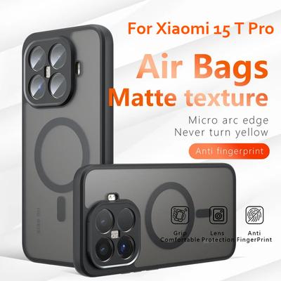 2025 Nuova Custodia Trasparente Opaca per Magsafe per Xiaomi 15 T Pro 17 Pro Max 14 13 Ultra T Pro Magnetica Antiurto Protettiva Copri Telefono