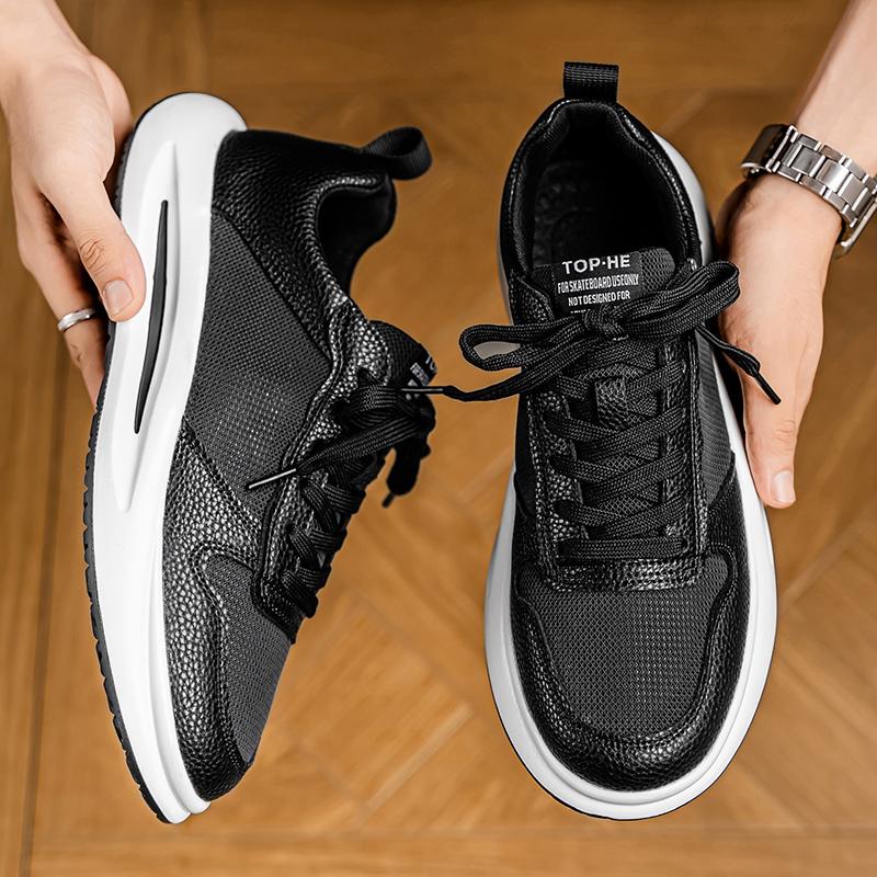 New Fashion Men 's Four Seasons Comfortable Thick Sole Shoes Students BoysTrending Soft Sole Breathable Casual Running Sneakers