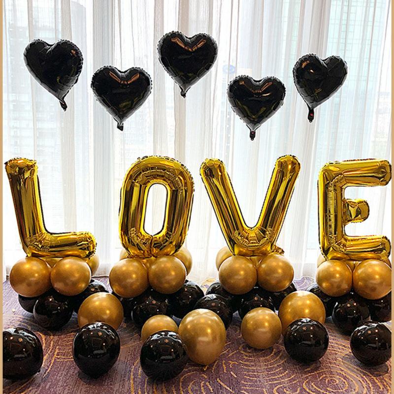 520 Valentine'S Day Confession Surprise Romantic Scene Decoration Bedroom Wedding Room Balloon Atmosphere Arrangement