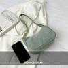 Vintage Women Handbags Corduroy Underarm Bag Casual Women Shoulder Bags Solid Color Zipper Female Handbag Clutch