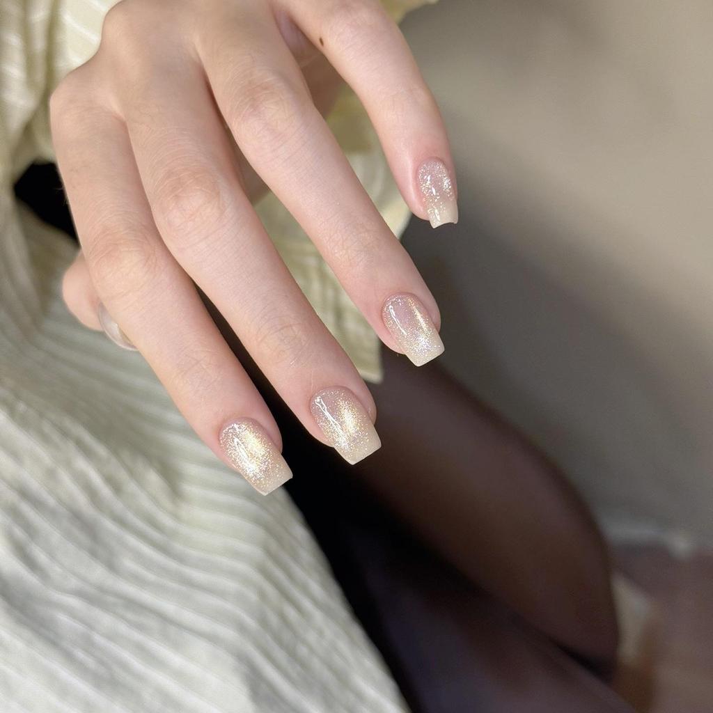 President Hua Little Black Bottle Leveling Gel: Satin Porcelain White Cat Eye & Crystal Whitening Gel Polish, 60 Colors