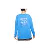 Nike American Vintage Logo Letter Print Round Neck Long Sleeve T-Shirt Women Tops Blue FB1824-435
